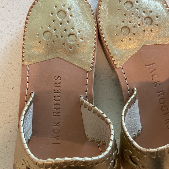 10.5 🔖 JACK ROGERS Women's Jacks Slip-On Flat Sandals Platinum - Picture 9 of 13
